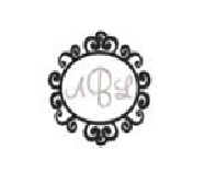 Black Scroll Monogram